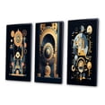 thumbnail image 3 of Designart "Geometry of Consciousness Contemporary Art I" Modern Geometric Framed Wall Art Set Of 3 - Gold Abstract Geometric Frame Gallery Wall Set For Home Decor, 3 of 6