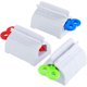 thumbnail image 1 of Paquete de 3 exprimidores de pasta de dientes: exprimidor de tubo rodante y soporte para pasta de dientes, fácil de apretar y organizado para la encimera del baño (multicolor), 1 of 5