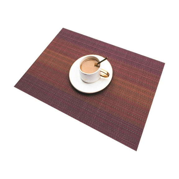 Pebbuoy Table PVC Placemats Dining Table Place Mats Non-Slip Dish Bowl Placement Heat Resistant Easy to Clean Table Decorative Mats