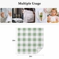 thumbnail image 4 of Sage Green Checkered Cloth Napkins, Green White Buffalo Plaid Washable and Reusable Dinner Napkins Set of 4, Table Napkin for Kitchen Party Birthday Wedding Hotel Housewarming 20"x20", 4 of 8