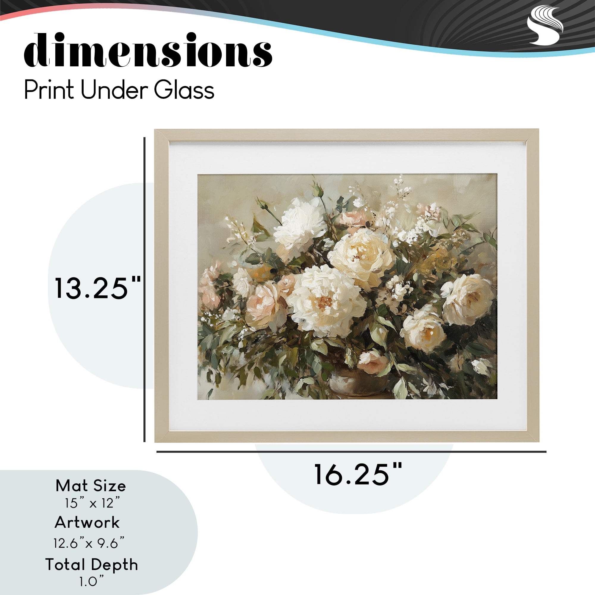 Stupell Industries Secret Garden Arrangement Birch Framed Print Under Glass, design by Heidi Kuntz