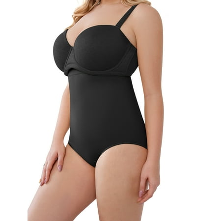 

FANNYC Thong Shapewear For Women High Waist Butt Lifter Panties Control Tummy Waist Cincher Trainer Panties Body Shaper Underwear Plus Size Black/Apricot