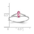 thumbnail image 4 of Auriga Fine Jewelry 14K White Gold Pink Tourmaline Birthstone Ring for Women Size 7, 4 of 6
