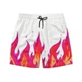 thumbnail image 4 of Yaoyar Mens Summer Classic Fit Walking Hiking Shorts Casual Homewear Flame Printing Funny Printed Trousers Beach Sports Shorts Fast-Drying Shorts, 4 of 8