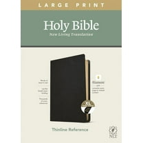 NLT Large Print Thinline Reference Bible, Filament Enabled Edition (Red Letter, Genuine Leather, Black, Indexed), (Hardcover)