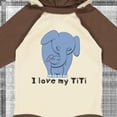 thumbnail image 4 of Inktastic I Love My TiTi Elephant Blue Boys Long Sleeve Baby Bodysuit, 4 of 5
