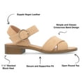 thumbnail image 2 of Journee Collection Womens Cressida Crisscross Strap Stacked Heel Sandals, 2 of 3