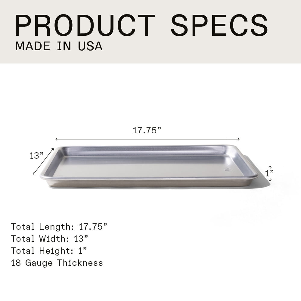 Best 1/2 Sheet Pan | Commercial Grade Aluminum | Lifetime Warranty | Made in