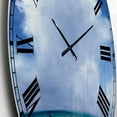 thumbnail image 2 of Designart 'Beach Clouds II' Traditional wall clock, 2 of 4