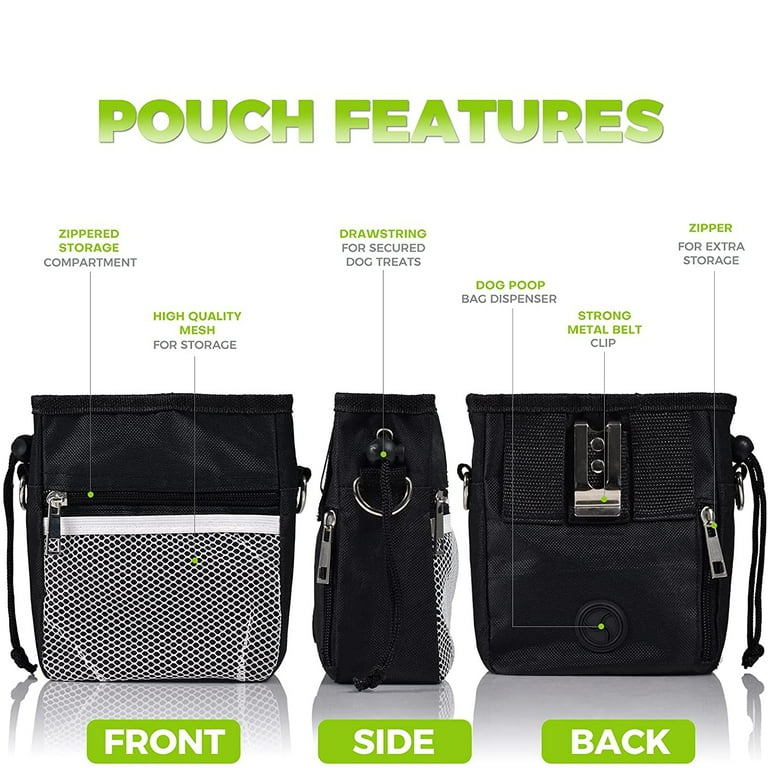 2Pack Dog Treat Pouch,Dog Training Pouch Bag with Waist Shoulder