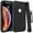 Black, variant on Apple IPhone XS Max Heavy Duty Defender Armor Hybrid Case Cover With Clip Black White