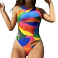 thumbnail image 1 of TSADFHJI Maillot de Bain Maternité Rose Rouge Imprimé Tropical Dos à Fermeture à Glissière Col Haut m Rouge, 1 of 5