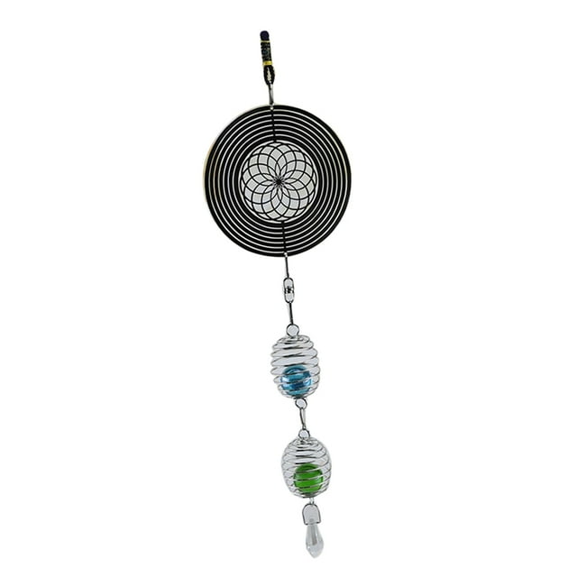 koolsoo Gazing Ball Pendant Metal , Outdoor Wind Chimes for Garden, Style01
