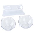 thumbnail image 3 of Bol d'Alimentation pour Animaux, Bol de Nourriture pour Chat Sûr Inclinaison 15° et Design Surélevé pour Chats pour Chiens pour Chiots Transparent, 3 of 8