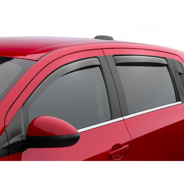 Fits 2017-2023 Honda Ridgeline Weathertech Rainguard 82879 Aerodynamic Design; In-Channel; Dark Smoke; Acrylic; Set of 4