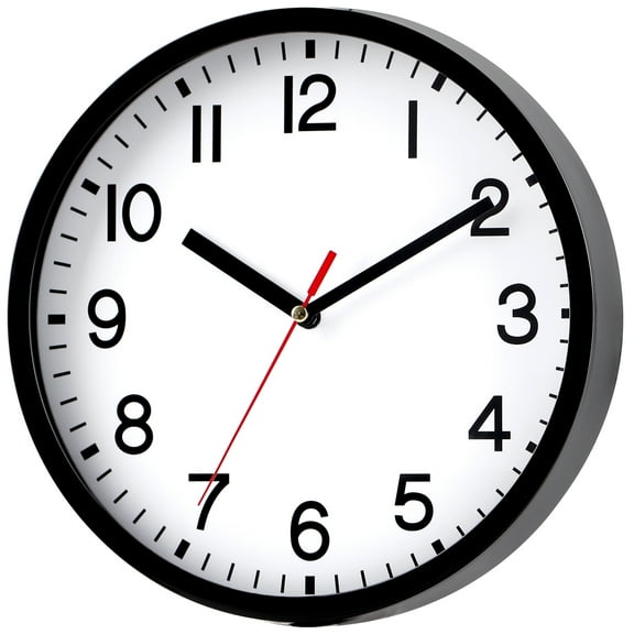 9 Inch Silent Wall Clock  Round Wall Clocks Battery Operated，Wall Clock Non-Ticking Clocks for Living Room Bedroom Office Classroom Bathroom Clock