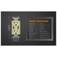 thumbnail image 5 of ELEGRP 3.6Amp USB Outlet, Dual Type A In-Wall Charger with 20 Amp Duplex TR Outlet,Wall Plate Included, Ivory, R1620D36-IV10 (10-Pack), 5 of 8