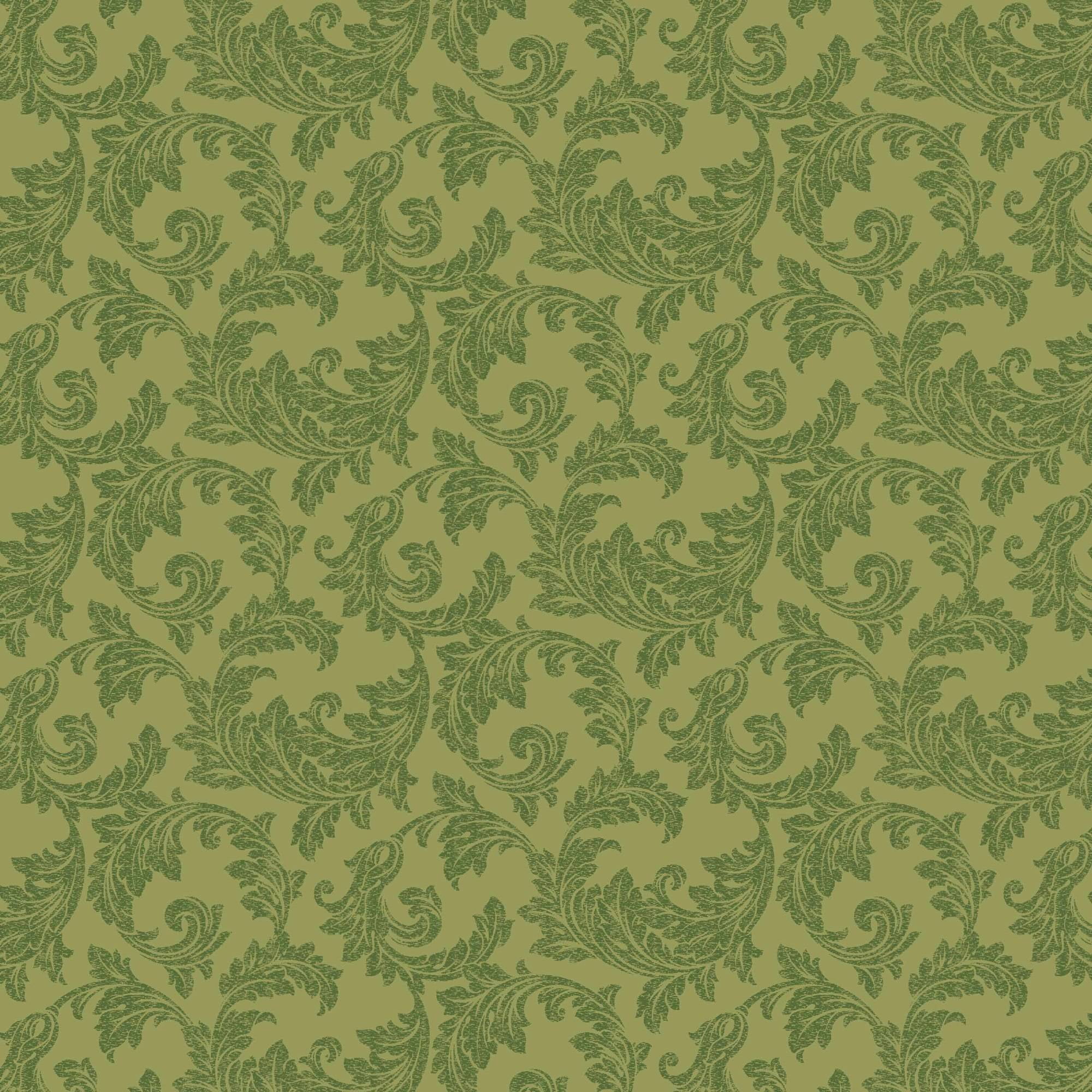 Waverly Inspirations 100 Cotton Duck 54" Damask Fres Green Color