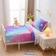 thumbnail image 2 of NTBED 4PCS Ombre Toddler Bedding Set Blue Purple Gradient Glitter Stars Comforter Sheet Sets for Baby Toddler Girls, 2 of 9