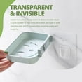 thumbnail image 6 of Double-Sided Adhesive Wall Hooks, Strong Hanger Transparent Suction Cup Wall Storage Holder, 20 pairs, 6 of 10