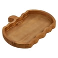thumbnail image 4 of SOFE Farmhouse Pumpkin Serving Tray for Tabletop Decor, Wooden Brown Serving Platter Shallow Dishes, Long Wood Handmade Rustic Trays for Coffee Table, Ottoman, Table Centerpieces for Dining Room, 4 of 5