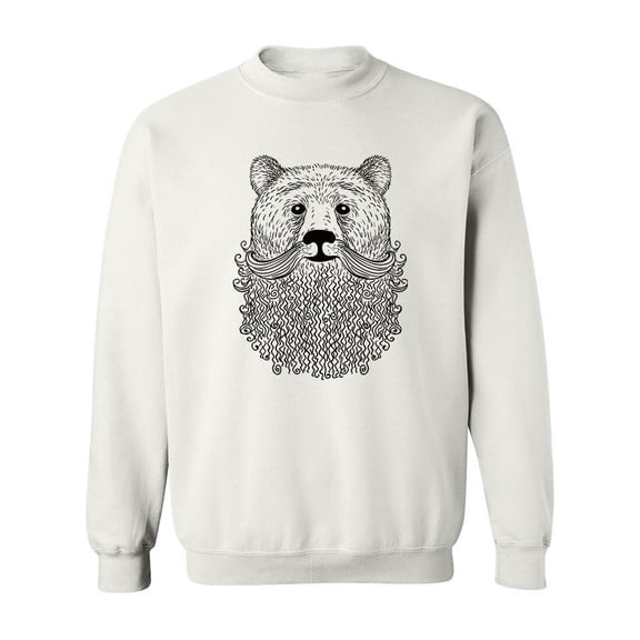 Hipster Bear With Beard Sweatshirt Men -Image by Shutterstock, Male Large