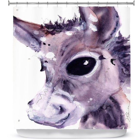 Shower Curtains 70" x 93" from DiaNoche Designs by Dawn Derman - Donkey
