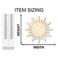 thumbnail image 2 of Unfinished Wood Paper Sun Shape | Summer Craft Cutout | up to 24" DIY 42" / 3/4", 2 of 4