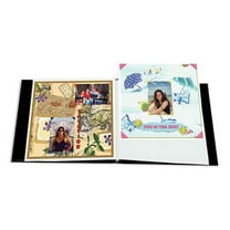 (2 pack) Genuine Pioneer 8x8 Clear Sheet Protectors w Black page inserts for your scrapbooks - 8x8