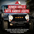 thumbnail image 2 of AMERICAN MODIFIED Grille 07-18 Jeep Wrangler JK w/ Amber LED, White/Black, 2 of 12