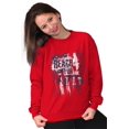 thumbnail image 3 of Reach for the Stars American Pride Unisex Plus Fleece Graphic Sweatshirt Brisco Brands 3X, 3 of 6