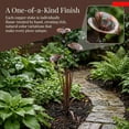 thumbnail image 3 of Flamed Copper Three Calla Lilies Garden Stake with Bells,Metal Flower Yard Art Decor Outdoor Wind Bell Stake for Lawn Patio Garden Decoration Rustic Ornament, 3 of 7