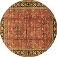 thumbnail image 1 of Ahgly Company Indoor Round Oriental Brown Traditional Area Rugs, 8' Round, 1 of 4