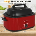 thumbnail image 5 of Superjoe 26 QT Electric Roaster Oven, Stainless Steel, Self-Basting Lid Removable Insert Pot for Gathering and Dining, Red, 5 of 9
