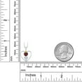 thumbnail image 3 of Gem Stone King 925 Sterling Silver Red Garnet White Moissanite and Yellow Sapphire Pendant Necklace for Women (0.84 Cttw, Gemstone January Birthstone, Heart 5MM and 4MM, with 18 inch Silver Chain), 3 of 3