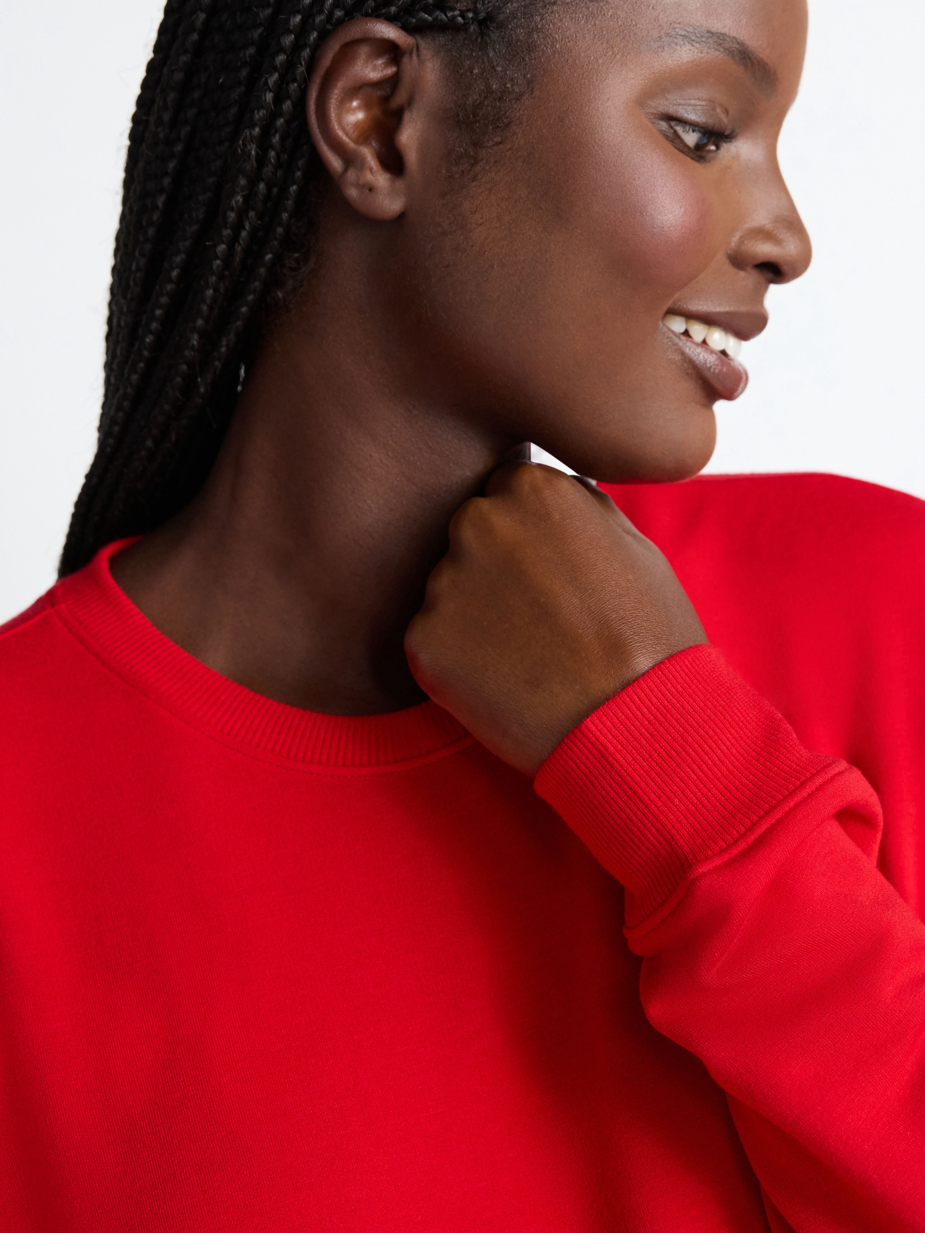 Joyspun Women's Fleece Drop Shoulder Sleep Top with Long Sleeves, Sizes XS-3X