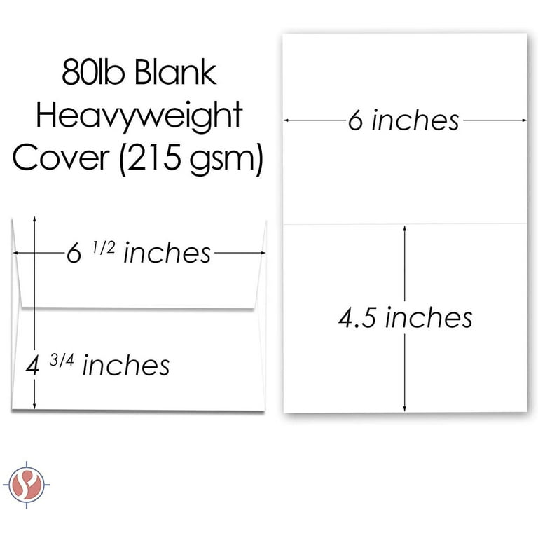  4 5/8 x 6 1/4 (A6 Size) Heavyweight Blank White
