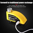 thumbnail image 1 of Bloqueo De Alarma De Freno De Disco De Rueda Bloqueo de alarma de freno de disco de rueda de scooter de motocicleta a prueba de agua 500mAh (amarillo negro), 1 of 6
