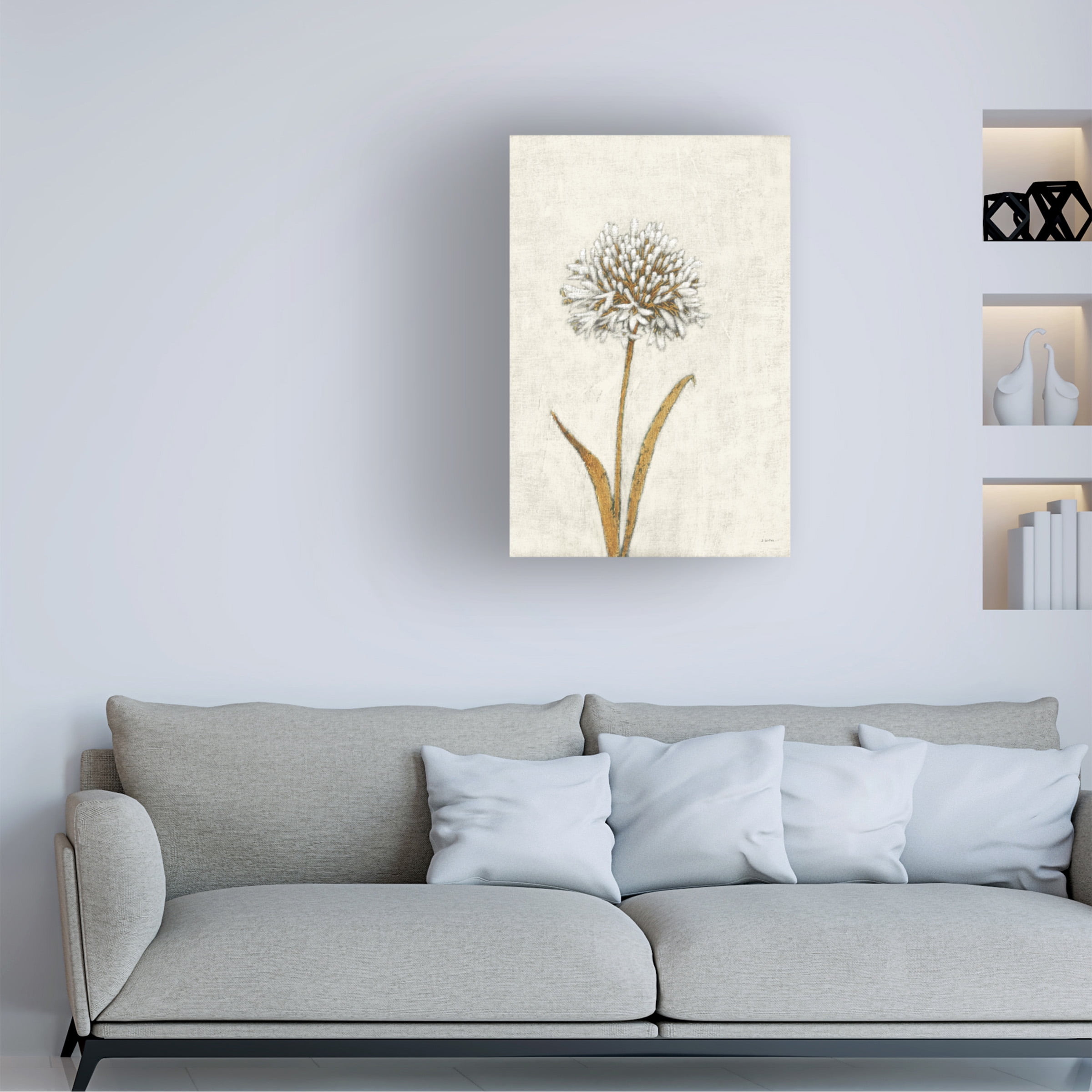 James Wiens 'Shimmering Summer I Ivory' Canvas Art