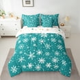 thumbnail image 2 of Manfei Dreamy Snowflake Chils Bedding Comforter Set 7pcs, Merry Christmas Queen Bedding Sets, Kawaii Princess Style Reversible Queen Sheet Sets, Super Cozy Room Decor, 2 of 7