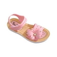 thumbnail image 3 of 4-5 Years Girls Toddler/Little Kid Open-Toe Flower Summer Dress Sandals Shoes Summer Girls' Sandals Anti-skid Soft Soles Small Medium And Large Children's Butterfly Decorative Princess Shoes Pink, 3 of 4
