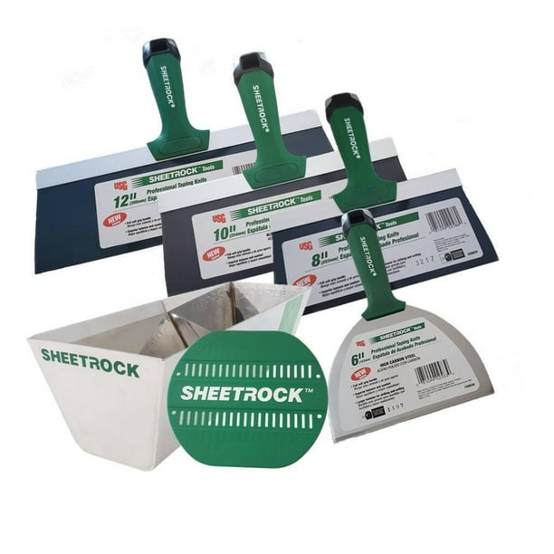 USG Sheetrock 6'', 8'',10'', 12'' Pro Drywall Taping Knife + 12" USG