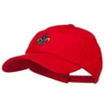 thumbnail image 2 of Mardi Gras Fleur de Lis Embroidered Washed Cap - Red OSFM, 2 of 5