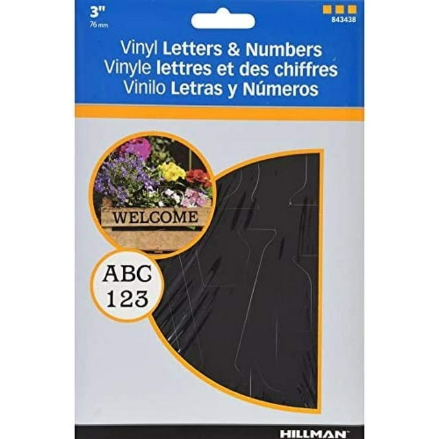 Hillman 3" Vinyl Letters and Numbers KIT, 3 Tall