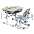 thumbnail image 2 of Costway Enfants Chaise de Bureau Réglable Tiroir de Table d'Étude, 2 of 10