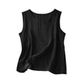 thumbnail image 5 of CHUMUD Womens Cotton Linen 2 Piece Matching Lounge Set Sleeveless Tank Top Shorts Set with Pockets Summer Casual Going Out, 5 of 7