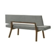 thumbnail image 3 of Channell Wood Dining Bench in Walnut Finish with Charcoal Fabric, 3 of 5