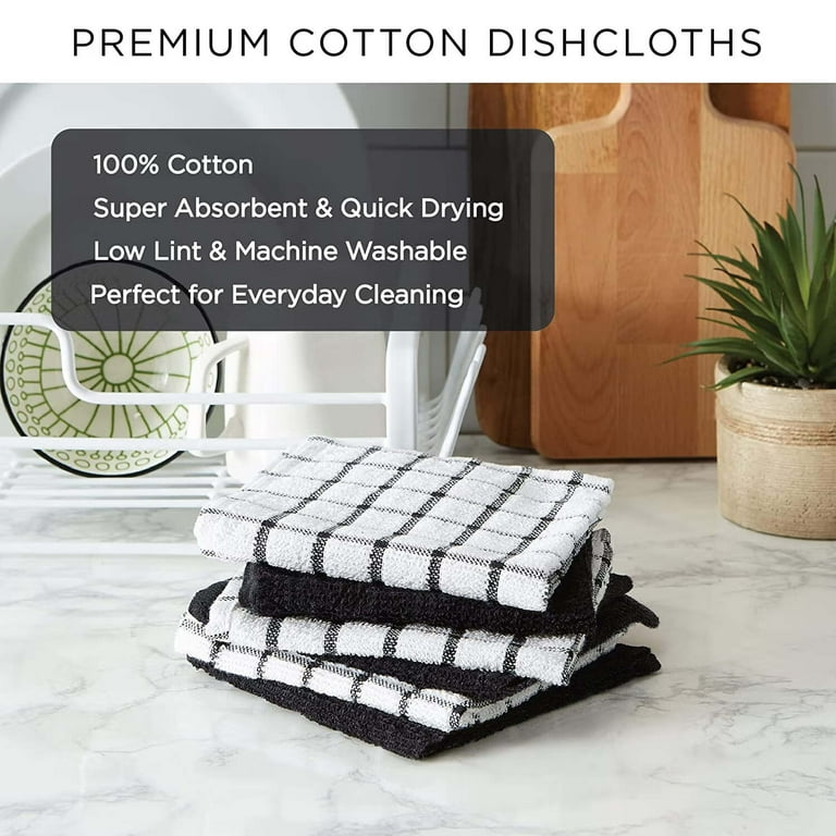 Kitchen Towels and Dishcloths Set for Washing Dishes Dish Rags for Everyday