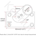 thumbnail image 2 of ABCISI Heavy Duty Boat Hand Rail Fitting, 60 Degree 1 inch Rectangular Base-Marine 316 Stainless Steel Deck Hardware, 2 of 14