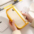thumbnail image 5 of Pencil Case, Large Capacity Zipper Stationery Storage Pouch, Color Block Portable Writing Utensil Organizer Bag, Multi-Pocket Office Supply Carry Bag, Foldable Portable Storage Pouch, 5 of 6